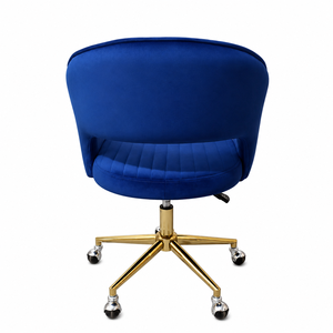 Sedia da Ufficio Girevole DM in Velluto Personalizzata <span class=keywords><strong>con</strong></span> Base Dorata e Altezza Regolabile per Studio e Sala Trucco - Product Image 4