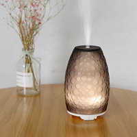 Diffuseur d'huiles essentielles, humidificateur silencieux 5-en-1 Premium, diffuseur d'arôme de parfum naturel pour la maison avec 7 LED à couleur changeante, 130ML