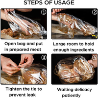 Sac de cuisson en plastique résistant à la chaleur pour poulet, mijoteuse, rôtissoire, cuisson, bouillie, fruits de mer, dinde, sacs à bouillir