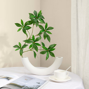 Vente en gros de feuilles vertes artificielles de style nordique de haute qualité pour la décoration de table à la maison, salon, magasin - Product Image 3