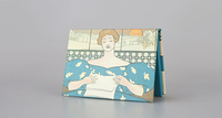 Palette de fards à paupières de luxe en carton avec miroir, six couleurs, étui carré, vente en gros