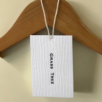 Logo imprimé personnalisé Eco Hot étiquettes de texture spéciale de luxe à suspendre étiquettes de logo étiquettes volantes de vêtements