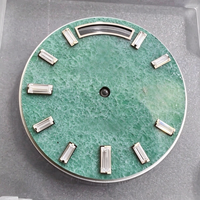 Quadrante per Orologio Stile DD 40MM in Turchese, Indici con Diamanti Taglio Baguette, Quadrante a Grana per Movimento 3255, Quadrante Sostitutivo per Orologio