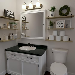 Étagères murales flottantes longues en bois pour <span class=keywords><strong>salle</strong></span> <span class=keywords><strong>de</strong></span> <span class=keywords><strong>bain</strong></span>, chambre, cuisine et livres, étagère décorative suspendue - Product Image 2