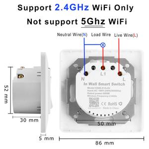 Interrupteur mural intelligent Wifi Zigbee avec bouton, micrologiciel Tasmota Flash pour chipset <span class=keywords><strong>Espressif</strong></span> <span class=keywords><strong>ESP8266</strong></span> ESP32, interrupteur lumineux intelligent personnalisé Tooya - Product Image 2