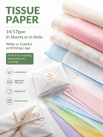 Papier de soie en gros de 14g pour le rembourrage d'emballages de chaussures
