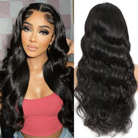 Cabello Humano Virgen Europeo Bozhen para Peluca Sin Pegamento, 10-40 Pulgadas, 180% 250% HD, Ondulado, Color Personalizable para Mujeres Negras
