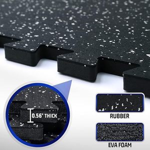 Estera de ejercicio de gimnasio de espuma EVA de alta densidad de 15mm, parte superior de goma antideslizante, azulejos de rompecabezas entrelazados para Fitness en casa, <span class=keywords><strong>suelo</strong></span> protector - Product Image 4