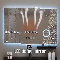 Meuble-lavabo de salle de bain flottant géométrique irrégulier noir et blanc personnalisé avec miroir LED pour hôtel, avec vasque intégrée en roche.