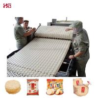 Machine à fabriquer des senbei chauffée au gaz entièrement automatique / Équipement de cuisson de craquelins de riz neige pour les entreprises