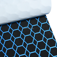 Tapis de style Sea Dek KT GuoMei noir et bleu clair brossé, imperméables, épaisseur 6 mm, adhésion forte, feuilles hautes à clipser