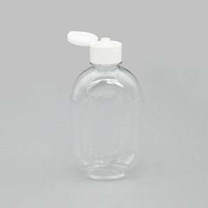 Flat Transparent Plastic <b>Bottle</b> 250ml Screw Cap Cosmetic Packaging <b>Squeeze</b> <b>Bottle</b> For Cleaning Or Glue Use - Product Image 2