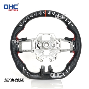 Volante de Fibra de Carbono Real en Stock en EE. UU. para <span class=keywords><strong>Ford</strong></span> <span class=keywords><strong>Mustang</strong></span> EcoBoost GT <span class=keywords><strong>Shelby</strong></span> GT350 <span class=keywords><strong>GT350R</strong></span> 2015-2017 2018-2023 - Product Image 3