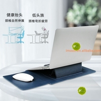 Harga pabrik tas Laptop 3 in 1 dengan bantalan Mouse berdiri untuk 11 12 13 14 15 16 inci penutup Notebook kulit PU sarung Laptop