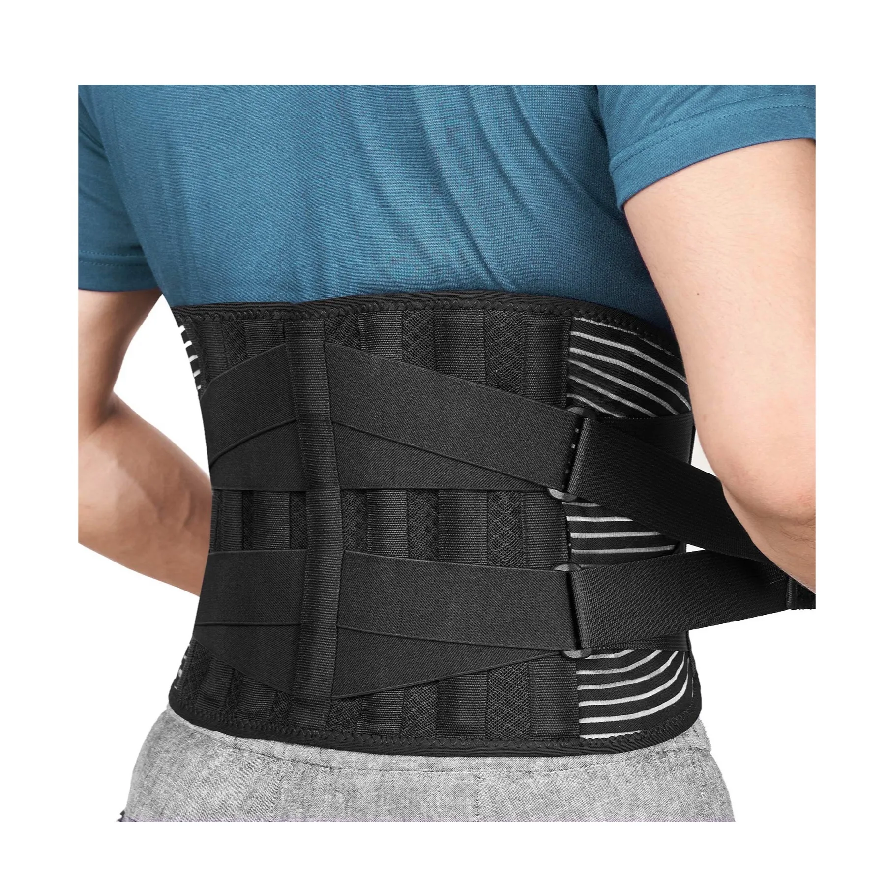 waist support Back Braces for Lower Back Pain Relief with 6 Stays Breathable Back Support Belt for Men Women for work OEM