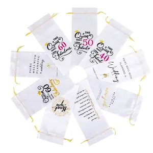 Bán Buôn Thiết Kế Mới In Vải Bố Tái Sử Dụng Rượu Vang Tote Túi Màu Đỏ Sao Vàng Đay Nhung Bền Dây Kéo Cá Nhân Tái Chế - Product Image 2