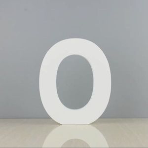 Lettera O in legno bianca da 6 pollici per decorazione da parete - Product Image 1