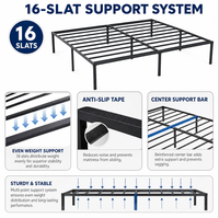 Cadre de lit pliable en métal, lit d'appoint portable en acier, lit simple en fer, meuble de chambre pliable et peu encombrant