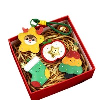 Porte-clés de Noël en cuir PU, pendentif décoratif en forme de renne, étoile, sapin, pomme, chaussette, pour sacs, clés de voiture et sacs à dos