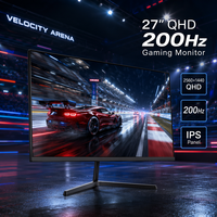 Monitor Gaming IPS QHD 27 Inci 200Hz 2560x1440 Layar Refresh Rate Tinggi USB-C DP HDMI Produsen OEM ODM