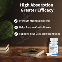 Capsules de magnésium complexe Aeglewell en marque propre, 300 mg, glycinate, malate, citrate, complément pour le sommeil, relaxation musculaire