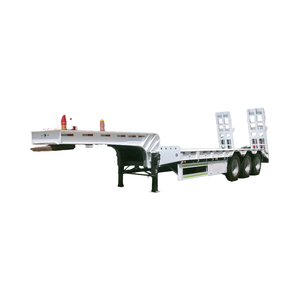 Camión Remolque 3 Ejes 4 Ejes 50 Ton 60 Toneladas Heavy Duty Hydraulic Gooseneck Lowboy Low Bed Semi Trailer Trucks - Product Image 5