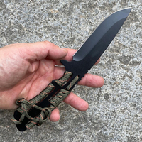 Couteau à lame fixe multifonctionnel en acier 3cr13, durable, pour la survie, le camping, la chasse, avec poignée en corde de nylon, qualité DIY, OEM disponible, pour l'extérieur