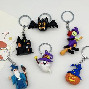 Venta al por mayor de gran éxito: Set de llaveros de goma y plástico, colgante de calabaza fantasma de goma suave, muñeco de caja sorpresa para colgar en la bolsa, regalo divertido - Product Image 4
