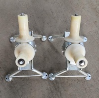 Poulies de transmission personnalisables OEM en alliage d'aluminium galvanisé, nylon, 10KN, à une ou deux voies, à 2 rainures, pour la construction et le câblage
