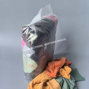 Trapos de limpieza de algodón 100% de colores, tipo forro polar, para limpiar grasa y sudor, en bolsas de 10KG y 25KG - Product Image 1