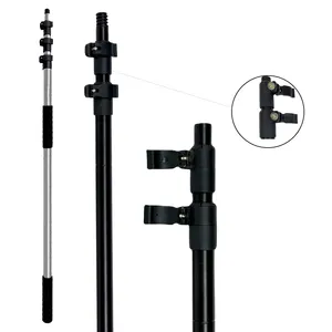 Heavy-Duty 4-Section Telescopic Aluminum Pole Multipurpose Rod For Household Cleaning Tools Accessories