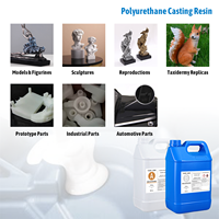 Résine de moulage en polyuréthane liquide 5L 1A2B, faible viscosité, marron + transparent, pour un coulage et un mélange faciles, pièces de prototype