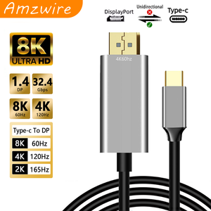 Adaptador <span class=keywords><strong>de</strong></span> Video Tipo C a <span class=keywords><strong>DisplayPort</strong></span> 4K <span class=keywords><strong>de</strong></span> Moda, <span class=keywords><strong>Cable</strong></span> Convertidor con Carcasa <span class=keywords><strong>de</strong></span> Aluminio para Cables DP, Cubierta <span class=keywords><strong>de</strong></span> PVC 8K para Teléfono y Portátil - Product Image 1
