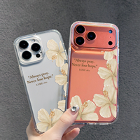 Casing HP Custom Grosir, Casing HP Anti Benturan Motif Bunga DIY untuk iPhone 17 16 15 Pro Max Mendukung Logo Custom