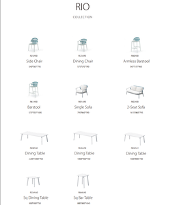Set da Pranzo Moderno per Esterni per Hotel, in Lega di <span class=keywords><strong>Alluminio</strong></span> + Corda Intrecciata in Olefina (Adatta per Cuscini), Leggero e Impermeabile - Product Image 5