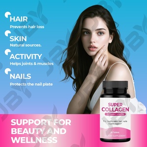 Suplemento JBY al por Mayor, 60 Tabletas de Super Colágeno con Vitamina C para Cabello, Piel y Uñas, Suministro de Fábrica, Tabletas de Super Colágeno OEM - Product Image 6