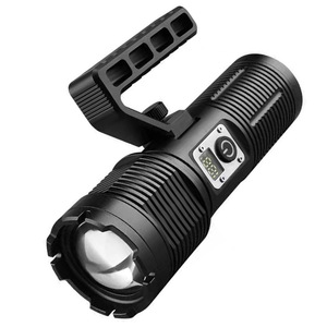 Projecteur télescopique XHP160 à zoom, affichage numérique LED, lampe torche haute puissance pour patrouille en extérieur, camping, pêche, spéléologie - Product Image 3