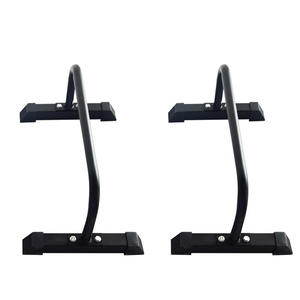 Barras Paralelas de Acero Negro para Flexiones, con Pies de Goma Antideslizantes, Barras Estabilizadoras para Entrenamiento en Casa - Product Image 1