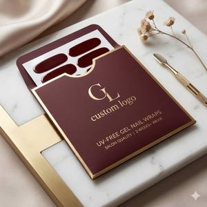 En gros Wraps d'ongles en gel Rouge Bourgogne Sans UV Sans HEMA Qualité Salon Vin Profond Marque Privée Non Toxique Tenue 14 Jours Sans Lampe - Product Image 1