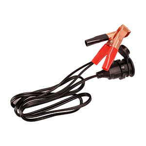 1.5 Sq. Mm Black Clamp To Threaded Female <b>Socket</b> Heavy-Duty Car Cigarette Lighter <b>Socket</b> <b>Extension</b> Battery Clip Cable - Product Image 5