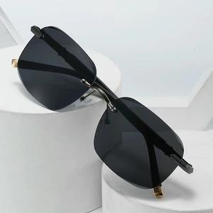 Gafas de sol unisex sin montura, lentes de PC, protección UV375 tipo 3 para conducir, pescar, deportes al aire libre - Product Image 5