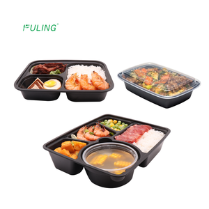 restaurant take away food container 5 division food prep plastic disposable portion 3 compartment to go containers