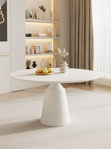 <span class=keywords><strong>Mesa</strong></span> de Comedor con Base de Roca para Apartamentos Pequeños, Diseño Minimalista, Color Negro y Blanco Puro, Giratoria, Mueble Multifuncional para el Hogar - Product Image 2