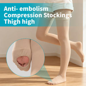 मीडिया एंटीएम्बोलिसिया ओपन पैर की डिग्री डी संपीड़न मेडिकल नर्स जांघ उच्च संपीड़न स्टोकिंग dvt 18 mhg - Product Image 2