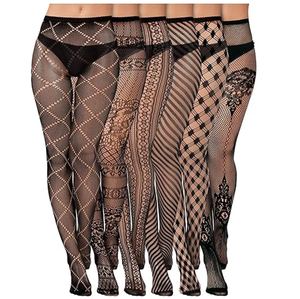 KT-T250007 Collant <span class=keywords><strong>a</strong></span> <span class=keywords><strong>Rete</strong></span> di Lusso con Logo Personalizzabile per Donna, <span class=keywords><strong>Calze</strong></span> con Stampa <span class=keywords><strong>a</strong></span> Lettere, Design Popolare alla Moda - Product Image 3