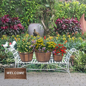 Wholesale Large Rustic <strong>Wooden</strong> Whiskey Barrels Bucket With Handle Flower <strong>Planter</strong> Plant Pots <strong>Boxes</strong> Container Succulent Flowerpots - Product Image 5