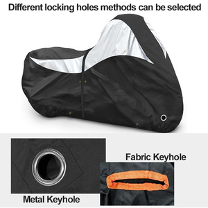 Cubierta de motocicleta para todas las estaciones con logotipo de tamaño personalizado de fábrica, protección UV, impermeable, a prueba de polvo, con agujeros de bloqueo - Product Image 3