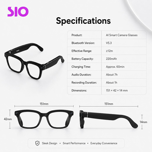 AI Voice Assistant 5.3 HD <b>Camera</b> Recording Wireless Audio Smart <b>Glasses</b> - Product Image 6