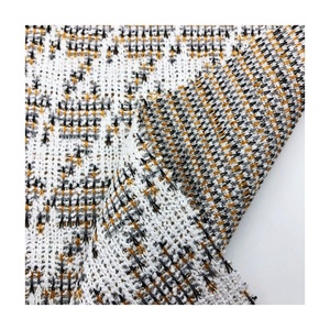 Vendita calda di cappotti in tessuto Jacquard in poliestere Jacquard 275gsm abiti stile Chic Lurex Hound tinta in filato liscio Memory Jersey borse - Product Image 5