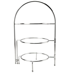 Supporto per torta a 3 livelli, espositore in acciaio inossidabile per cupcake dessert fruit-holiday party buffet vassoio/piatto da portata - Product Image 5